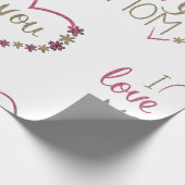 Spaß und Charme Ich Liebe Sie Mama Geschenkpapier (Ecke)