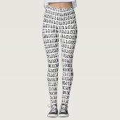 Spaß-und cooler Computer-binäres Codeschema Leggings (Vorderseite)