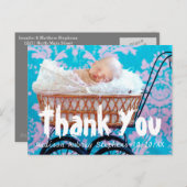 Spaß und einfach Danke Baby Dusche Postkarte (Vorne/Hinten)