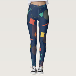 Spaß und einfache Formen auf Blue Leggings