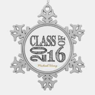 Spaß und einfache Stift-Skizze-Klasse von Schneeflocken Zinn-Ornament