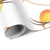 Spaß und einfaches Gesicht mit den Wimpern Geschenkpapier (Rolleneckpunkt)