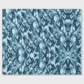 Spaß und einzigartig gestaltete Blue Camouflage Geschenkpapier (Flach)