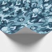 Spaß und einzigartig gestaltete Blue Camouflage Geschenkpapier (Ecke)