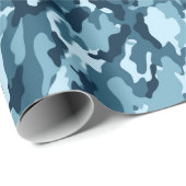 Spaß und einzigartig gestaltete Blue Camouflage Geschenkpapier (Rolleneckpunkt)