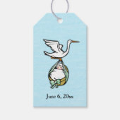 Spaß und einzigartige Blue Baby Boy Dusche Gefalle Geschenkanhänger (Vorderseite)