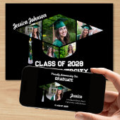 Spaß und einzigartiger Schwarz-Foto-Collage-Abschl Ankündigung