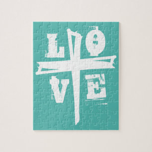 Spaß und einzigartiges CROSS und LIEBE   Jigsaw Pu Puzzle