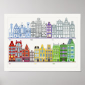 Spaß und Einzigfarben Amsterdam Row House 2 Poster (Vorne)