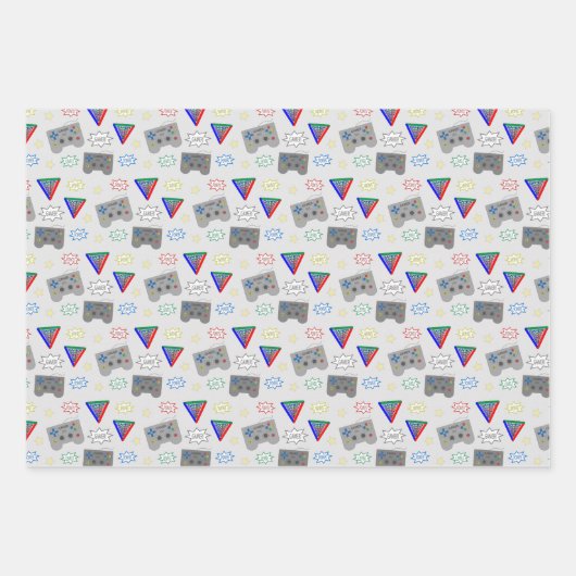 Spaß und Extravagant 3-System-Gamer Geschenkpapier Set (Vorderseite 3)