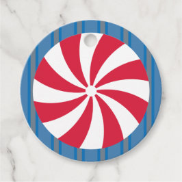 Spaß und Extravagant Blue Christmas Peppermint Can Geschenkanhänger