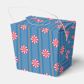 Spaß und Extravagant Blue Christmas Peppermint Can Geschenkschachtel (Rückseite)