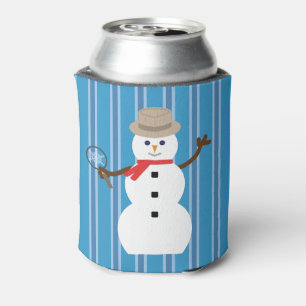 Spaß und Extravagant Blue Snowman Detective Dosenkühler