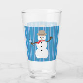 Spaß und Extravagant Blue Snowman Detective Glas (Rückseite)