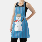Spaß und Extravagant Blue Snowman Detective Schürze (InSitu)