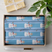 Spaß und Extravagant Blue Snowman Detective Seidenpapier (Geschenk)