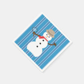 Spaß und Extravagant Blue Snowman Detective Serviette (Ecke)