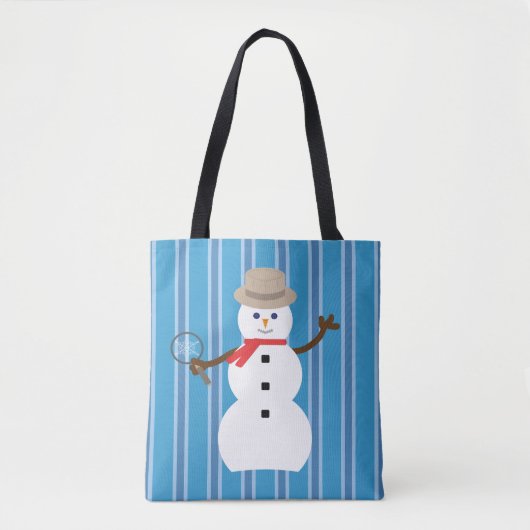 Spaß und Extravagant Blue Snowman Detective Tasche (Vorderseite)