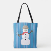 Spaß und Extravagant Blue Snowman Detective Tasche (Rückseite)