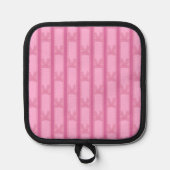 Spaß und Extravagant gestrichener rosa Bow Topflappen (Vorderseite)