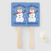 Spaß und Extravagant ist alles Cooler Schneemann D Fächer (Vorne und Hinten)