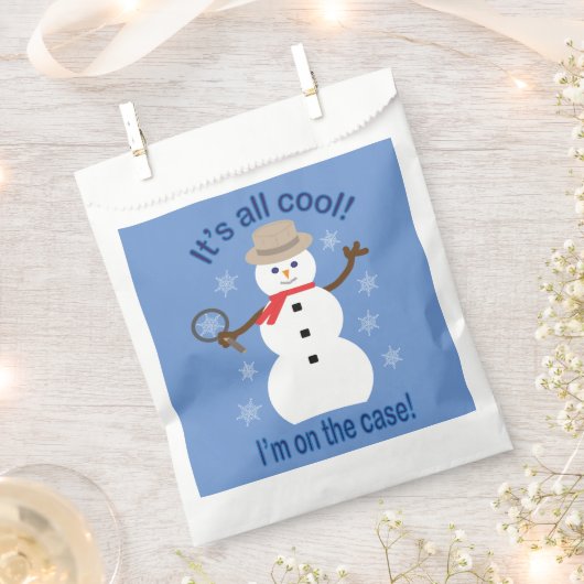 Spaß und Extravagant ist alles Cooler Schneemann D Geschenktütchen (Ausgeschnitten)