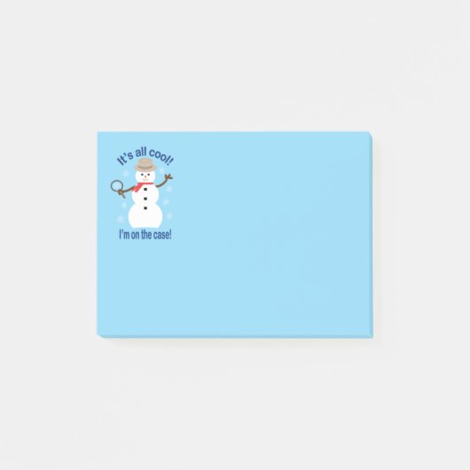 Spaß und Extravagant ist alles Cooler Schneemann D Post-it Klebezettel (Vorderseite)