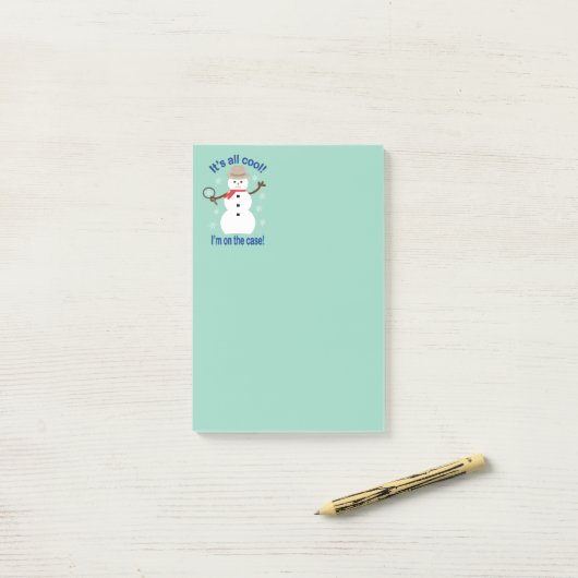 Spaß und Extravagant ist alles Cooler Schneemann D Post-it Klebezettel (Auf Schreibtisch)