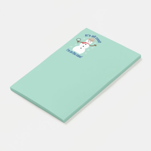 Spaß und Extravagant ist alles Cooler Schneemann D Post-it Klebezettel (angewinkelt)