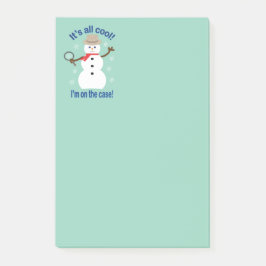 Spaß und Extravagant ist alles Cooler Schneemann D Post-it Klebezettel