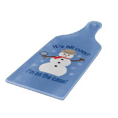 Spaß und Extravagant ist alles Cooler Schneemann D Schneidebrett (Ecke)