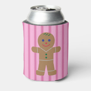 Spaß und Extravagant Pink Gingerbread Man Dosenkühler