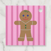 Spaß und Extravagant Pink Gingerbread Man Geschenkanhänger (Rückseite)