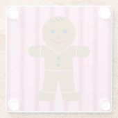 Spaß und Extravagant Pink Gingerbread Man Glasuntersetzer (Rückseite)
