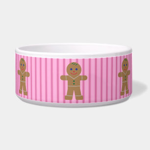 Spaß und Extravagant Pink Gingerbread Man Napf