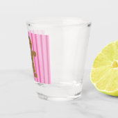 Spaß und Extravagant Pink Gingerbread Man Schnapsglas (Rechts)