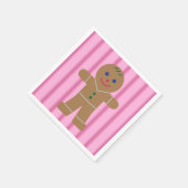 Spaß und Extravagant Pink Gingerbread Man Serviette (Ecke)