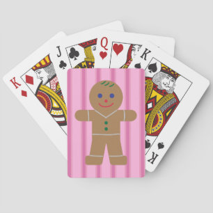 Spaß und Extravagant Pink Gingerbread Man Spielkarten