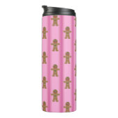 Spaß und Extravagant Pink Gingerbread Man Thermosbecher (Nach rechts gedreht)