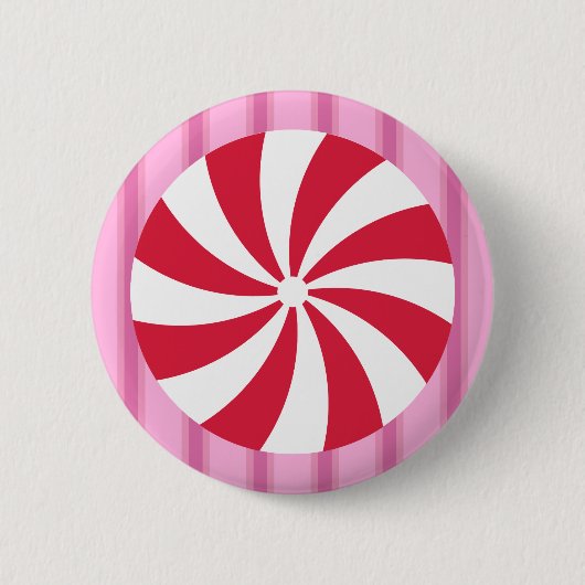 Spaß und Extravagant Pink Weihnachten Pfefferminzb Button (Vorderseite)