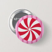Spaß und Extravagant Pink Weihnachten Pfefferminzb Button (Vorne & Hinten)