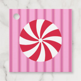 Spaß und Extravagant Pink Weihnachten Pfefferminzb Geschenkanhänger