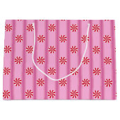 Spaß und Extravagant Pink Weihnachten Pfefferminzb Große Geschenktüte (Vorderseite)