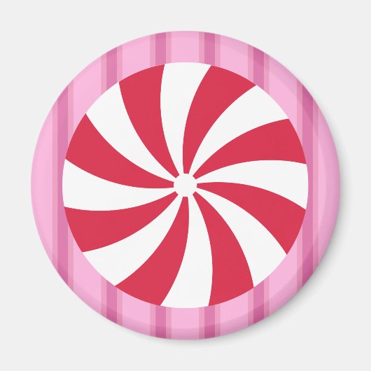Spaß und Extravagant Pink Weihnachten Pfefferminzb Magnet (Vorne)