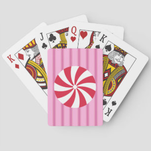 Spaß und Extravagant Pink Weihnachten Pfefferminzb Spielkarten