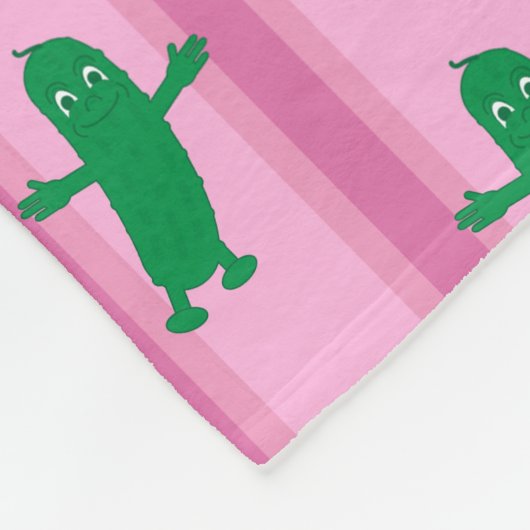 Spaß und Extravagant rosa Pickle Fleecedecke (Ecke)