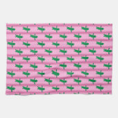 Spaß und Extravagant rosa Pickle Geschirrtuch (Horizontal)
