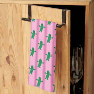 Spaß und Extravagant rosa Pickle Geschirrtuch