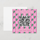 Spaß und Extravagant rosa Pickle QR-Code Einladung (Vorne/Hinten)