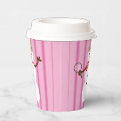 Spaß und Extravagant rosa Schneemann Detektiv Pappbecher (Rechts)